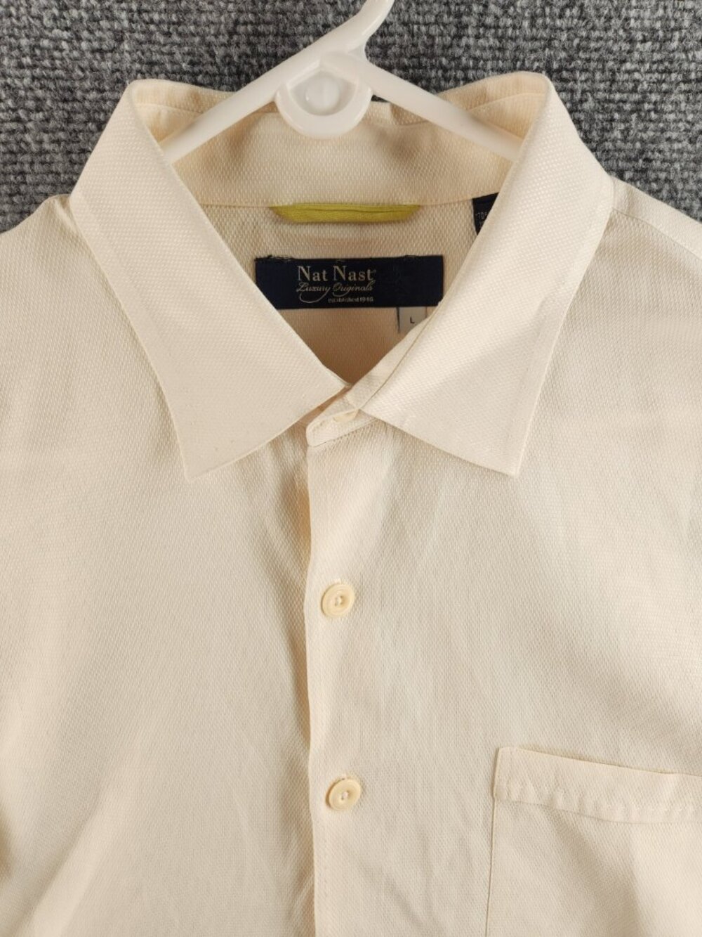 NAT NAST Large Silk Cotton Blend Button Up Shirt Short Sleeve Outdoors Adult Men